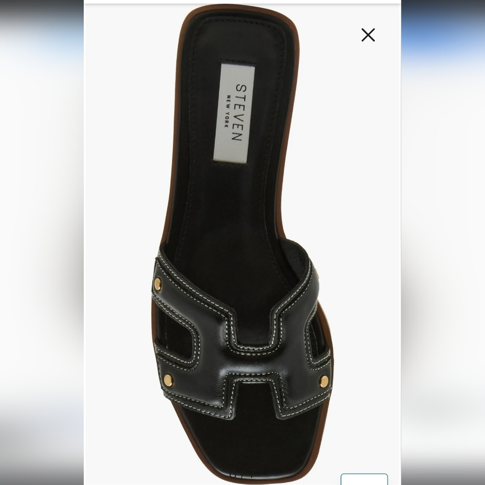 Black Slide Sandals Size 9.5